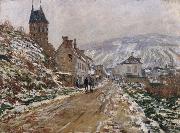 The Road in Vetheuil in Winter Claude Monet